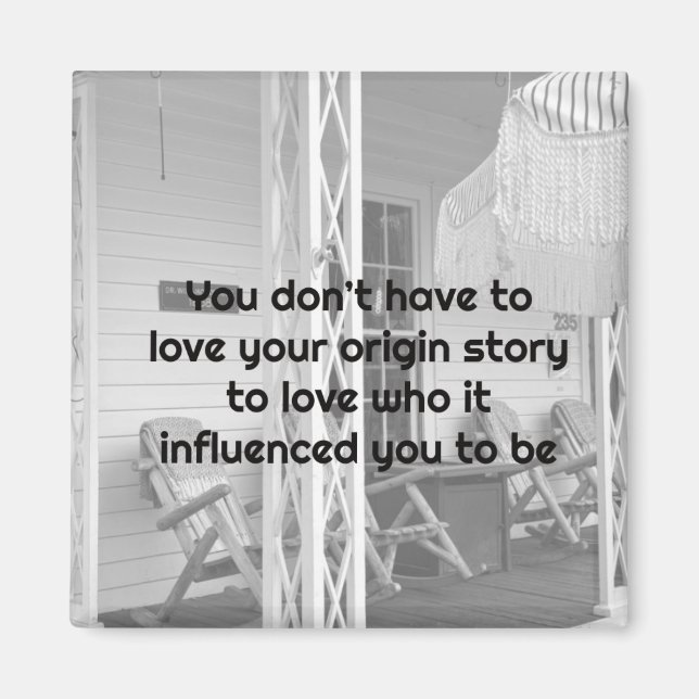 Kärlek Yourself Black and White Retro Vibes Magnet (Framsidan)