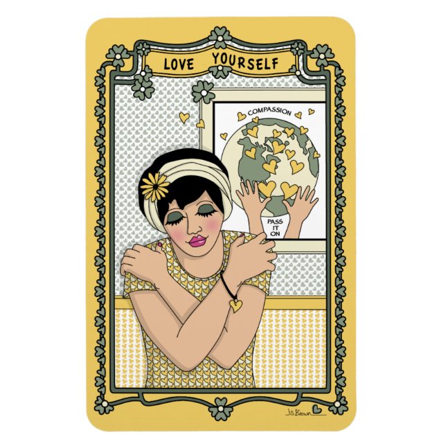 Kärlek Yourself_C_4x6-kylskåp Magnet (Vertikal)