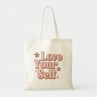 Kärlek Yourself Groovy Retro Vintage 70s Vibes Tygkasse