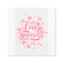 Kärlek Yourself Inspirational Pappert Card"