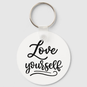 Kärlek Yourself inspirational Quote Self Kärlek Nyckelring