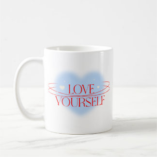 Kärlek Yourself inspirationcitationskaffe Mugg