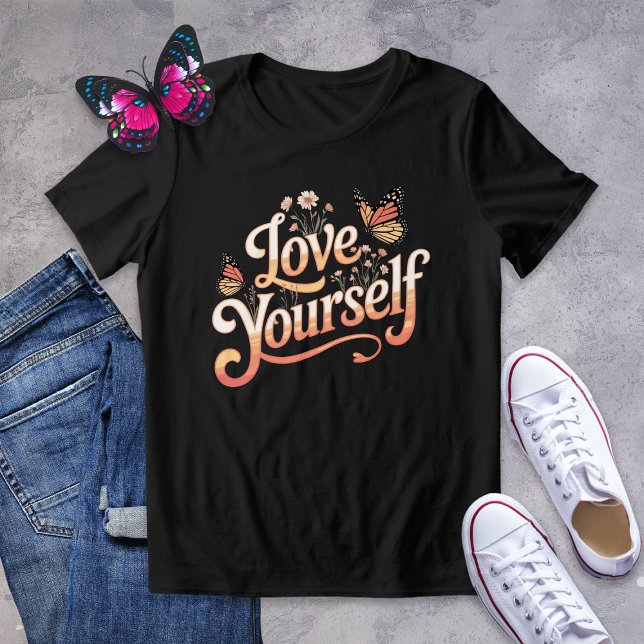 Kärlek Yourself Monarch Butterfly Shirt T Shirt (Skapare uppladdad)