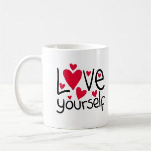 Kärlek Yourself Mugg-A Perfekt Gift med Cute Heart Kaffemugg