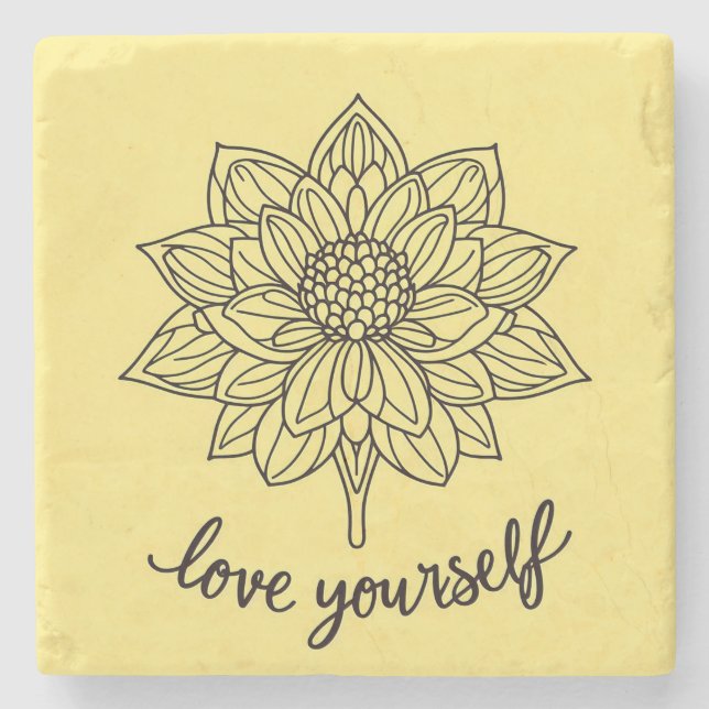 Kärlek Yourself Stenunderlägg (Framsidan)