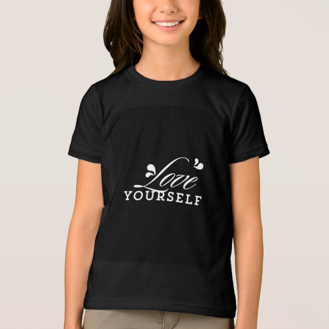Kärlek Yourself Typography T-Shirt (Framsida)