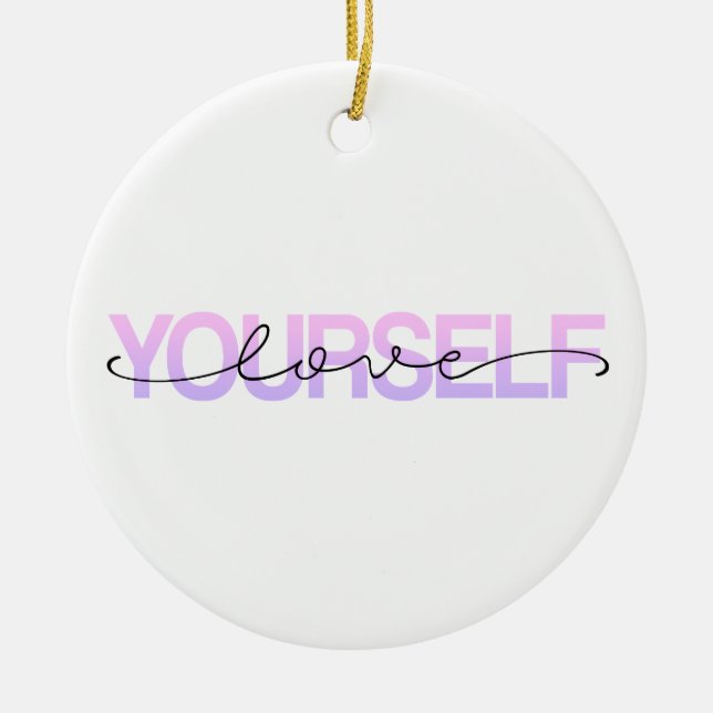 Kärlek Yourself Valentine Calligraphy | Ornament (Framsidan)