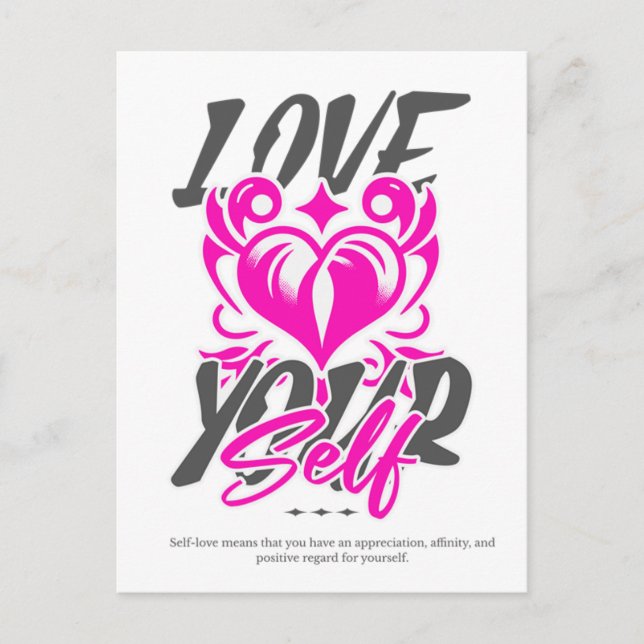 Kärlek Yourself Vykort (Framsida)
