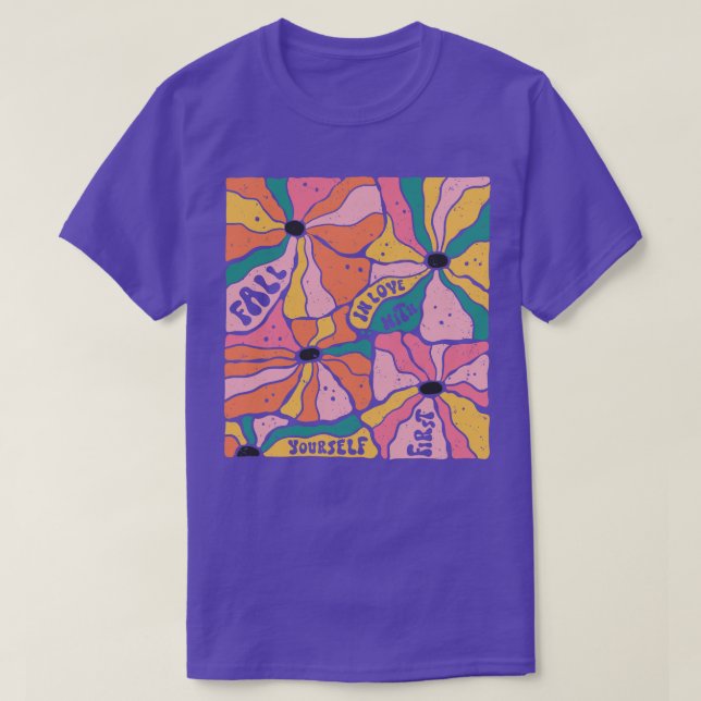 Kärlek YoursFirst Boho Blommigt Se offertinspirati T Shirt (Design framsida)
