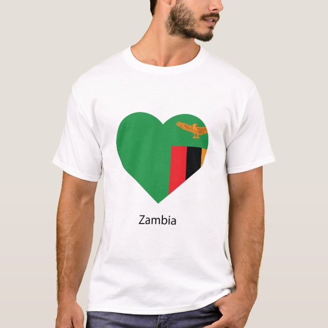 Kärlek Zambia T Shirt (Framsida)
