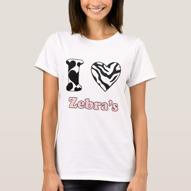 Kärlek zebra är inte skjorta t shirt (Framsida)