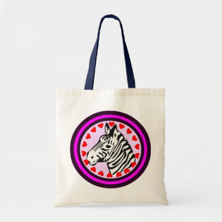☞♥Kärlek Zebra Chic och fantastisk budget tote han Tygkasse