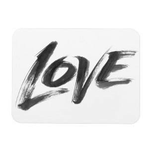 KÄRLEK Zen Brush Valentine Calligraphy Lettering Magnet