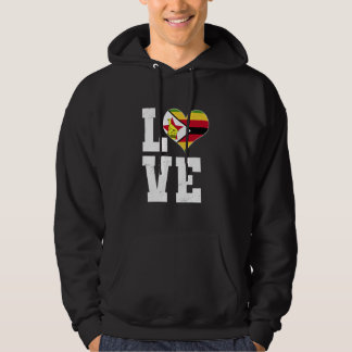 Kärlek Zimbabwe Proud Zimbabwe Zimbabwes historia Hoodie