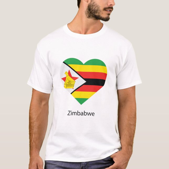 Kärlek Zimbabwe T Shirt (Framsida)