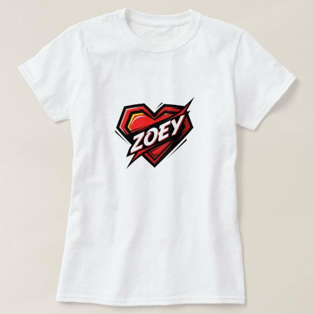Kärlek Zoey T Shirt (Design framsida)