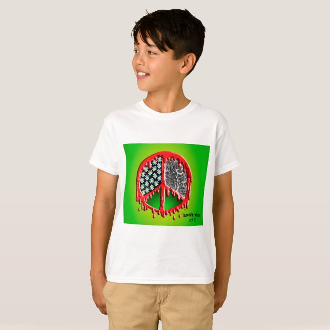 Kärlek Zombie Melt Tee Shirt (Hel framsida)