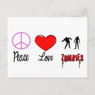 kärlek zombies vykort