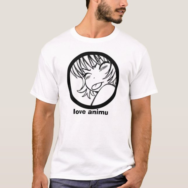 kärlekanimu - gullig animemuuhh tee shirt (Framsida)