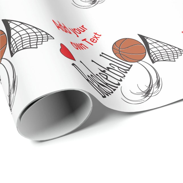 Kärlekbasket Presentpapper (Rullad Hörn)