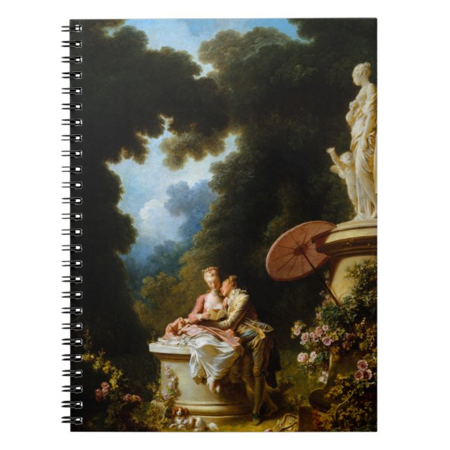 Kärlekbrev av Jean Honore Fragonard Anteckningsbok Med Spiral (Framsidan)
