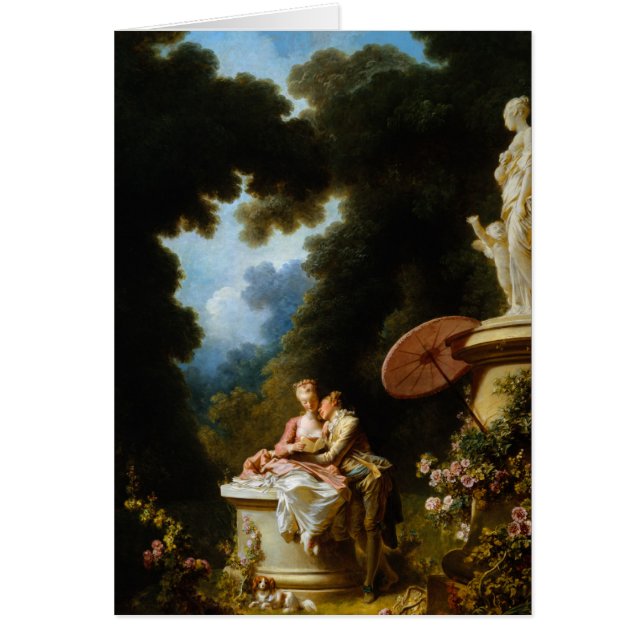 Kärlekbrev av Jean Honore Fragonard Hälsningskort (Framsidan)