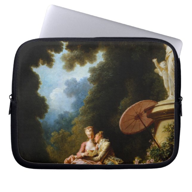 Kärlekbrev av Jean Honore Fragonard Laptop Sleeve (Framsidan)