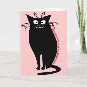 Kärlekbrev från min katt helgkort