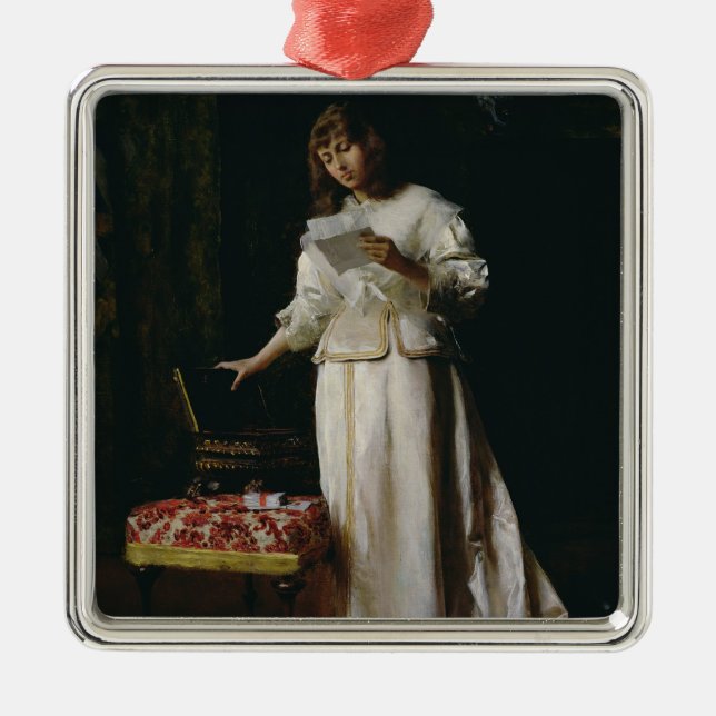 Kärlekbrev Julgransprydnad Metall (Framsidan)