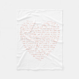 Kärlekdikt i Shape av hjärta Fleecefilt