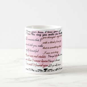 kärlekdikter, kärlekpoesi kaffemugg