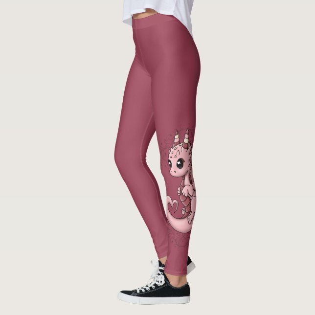 Kärlekdrakedamasker Leggings (Vänster)