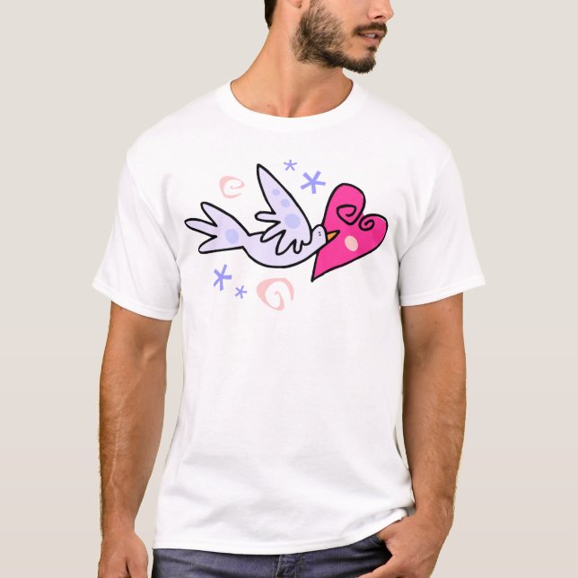 KärlekduvaT-tröja Tee Shirt (Framsida)