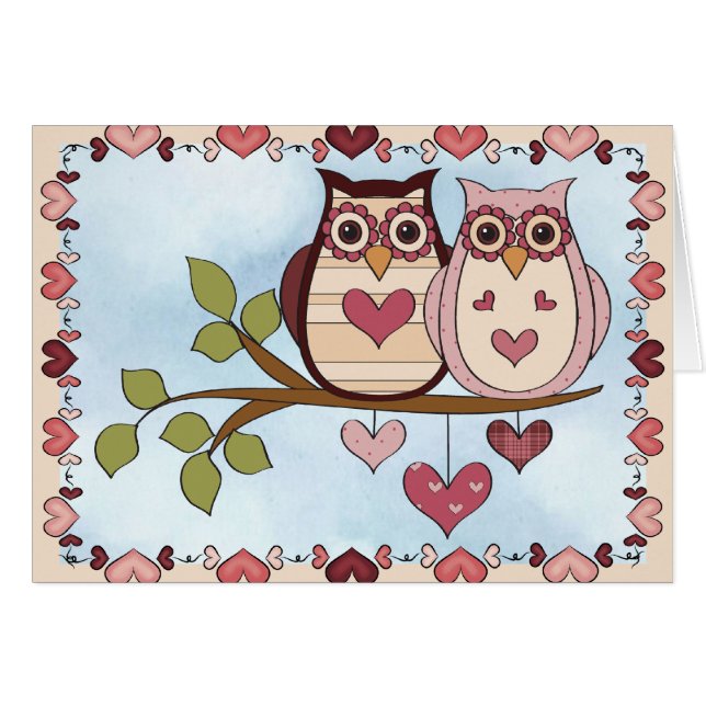 Kärlekdyfter Hälsningskort (Framsidan Horizontal)