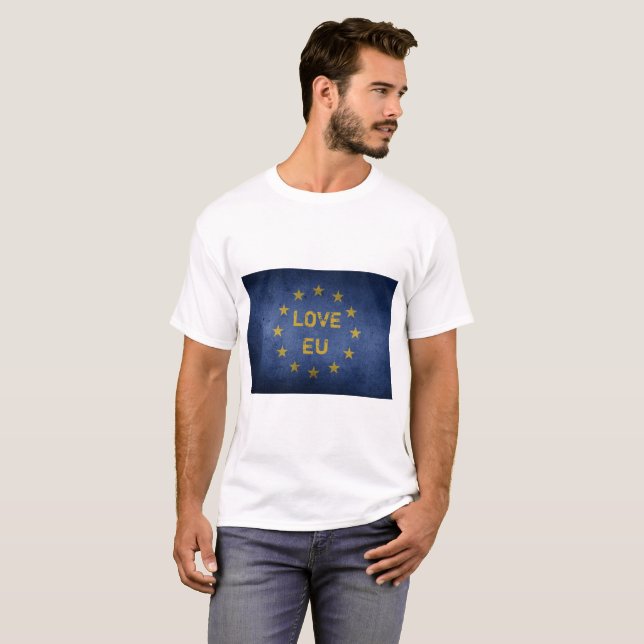 KärlekEG - anti-Brexit T-tröja T Shirt (Hel framsida)