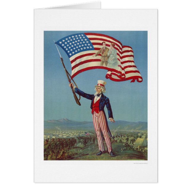 Kärleken av frihet hälsningskort (Framsidan)