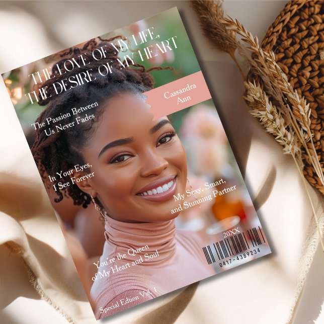 Kärleken i mitt liv Magazinomslag Julkort (The Love of My Life Magazine cover Holiday Card)