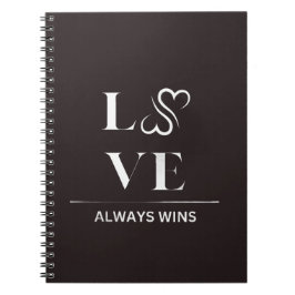 KÄRLEKEN VINNER ALLTID KLADD ANTECKNINGSBOK