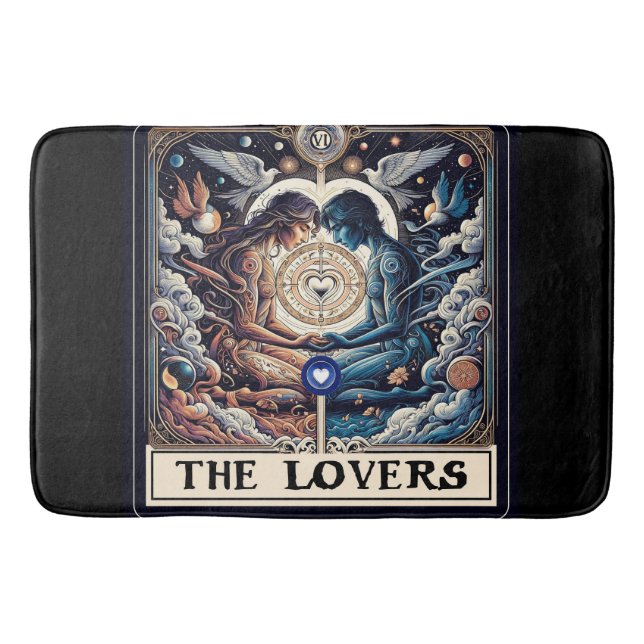 KÄRLEKENA Tarot Celestial Man & Kvinna Själslingar Badrumsmatta (Framsidan)