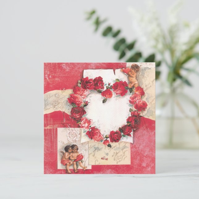 Kärlekens änglar julkort (Stående Fram)