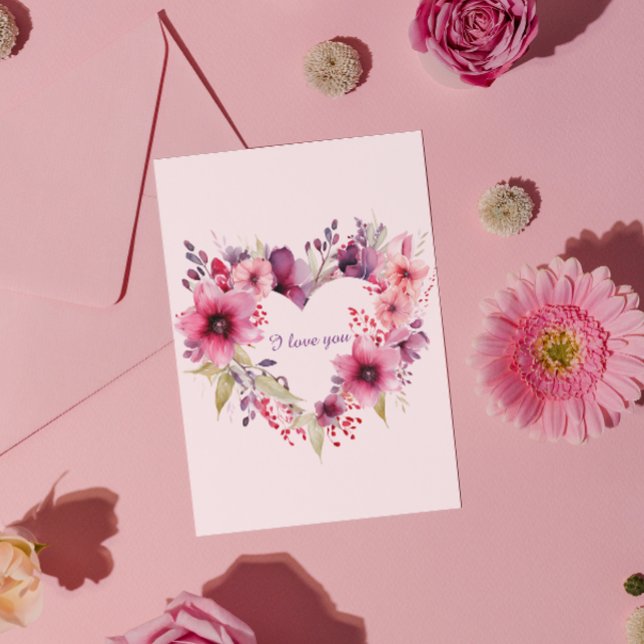 Kärlekens blomning | Blomsterkrans | Alla hjärtans Julkort (Skapare uppladdad)