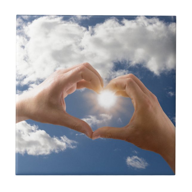 Kärlekens händer kakelplatta (Framsidan)