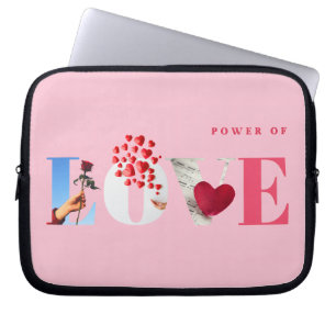 Kärlekens Kraft Citat Romantisk Mjuk Ljus Rosa Laptop Fodral