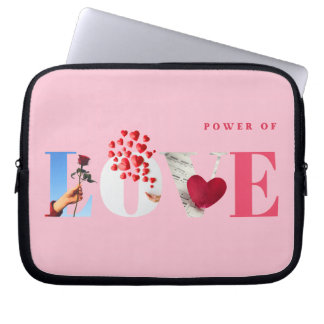 Kärlekens Kraft Citat Romantisk Mjuk Ljus Rosa Laptop Fodral