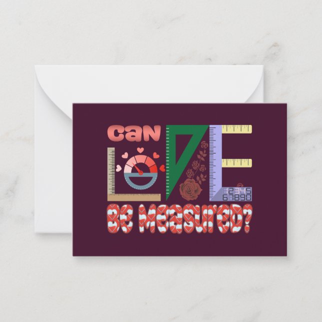 Kärlekens mått anteckningskort (Framsida)