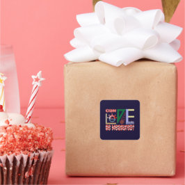 Kärlekens mått fyrkantigt klistermärke