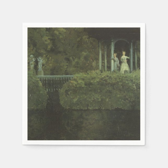 Kärlekens ö (av Konstantin Somov) Pappersservett (Framsidan)