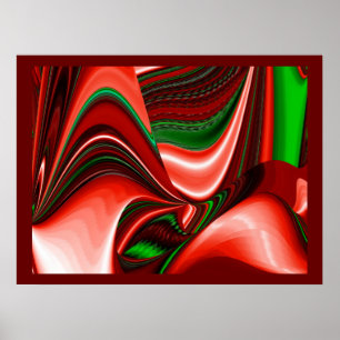 Kärlekens och hoppets anda Abstrakt 3D regnbågs ko Poster