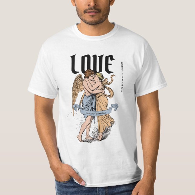 Kärlekens omfattning – Romantisk illustration av p T Shirt (Framsida)