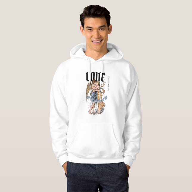Kärlekens omfattning – Romantisk parillustration Hoodie (Hel framsida)